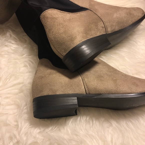NEW Shoe’N Tale Beige Over knee stretch boots 9 - Picture 3 of 8